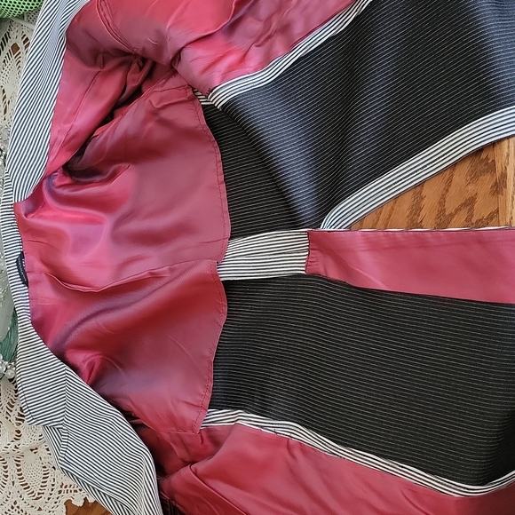 🍃Derby of San Francisco men's blazer jacket strips 38/S - Picture 11 of 14